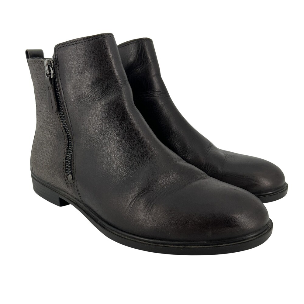 ECCO Boots Womens Size 5.5 Brown Leather Touch 15 B Ankle Zip Booties Comfort
